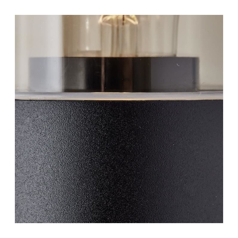 Sergioro exterior applique with detector, black depoli, E27 20W, bulb
