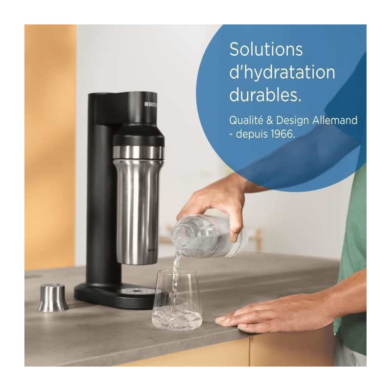 Pack of 2 BRITA glass bottles - sodaTRIO - 1L