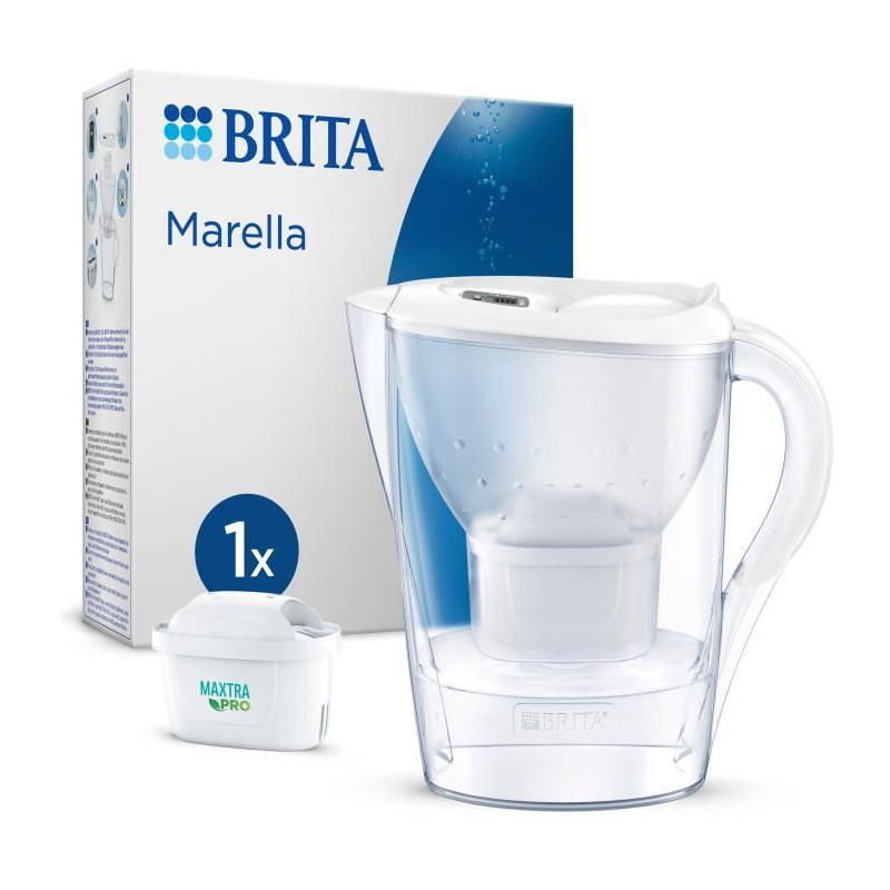 Brita Carafe filter Marella Blanche (2.4l) included 1 Maxtra Pro all-i