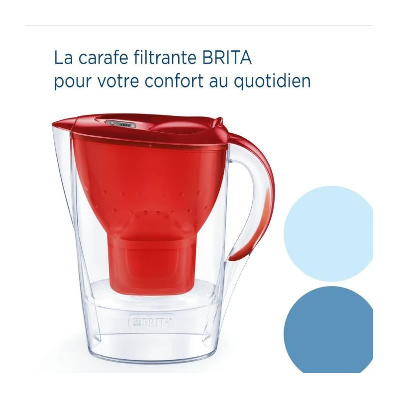 Brita Carafe filter Marella Red (2.4L) included 1 filter cartridge Max