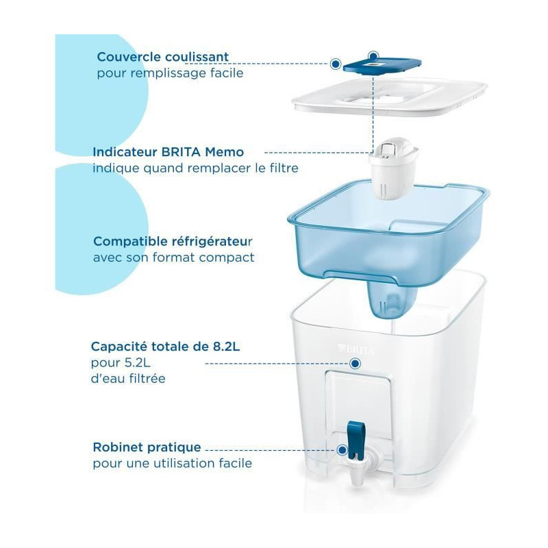 BRITA FLOW BLUE FLOW WATER DISTRIBUTOR (8.2L) included 1 MAXTRA PRO al