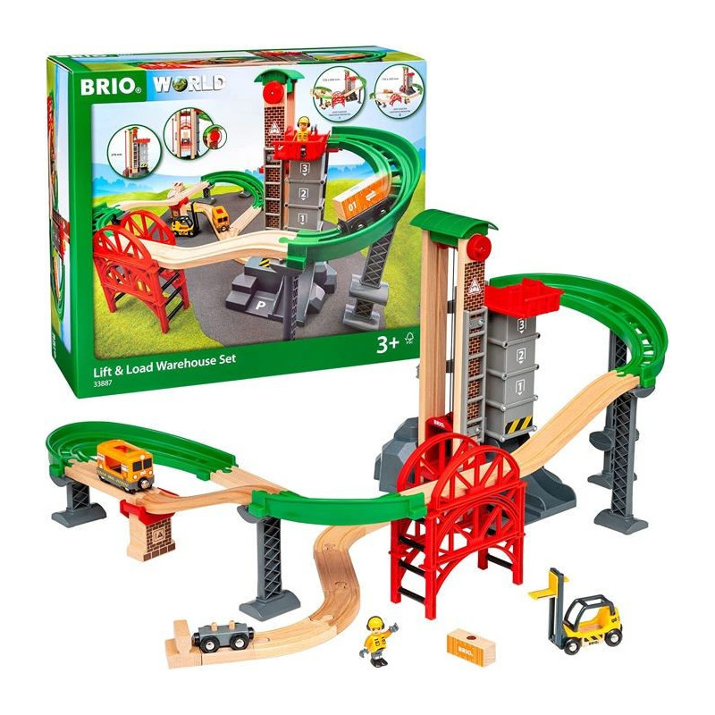 Brio World Grand Circuit Multimodal Platform - Box 32 pieces - Wooden
