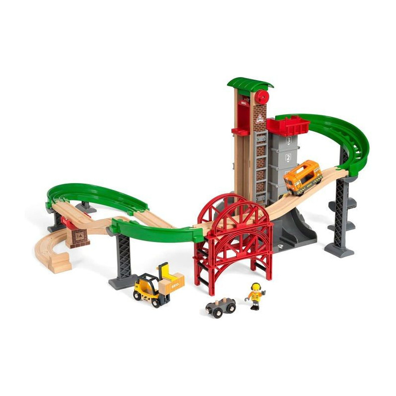 Brio World Grand Circuit Multimodal Platform - Box 32 pieces - Wooden