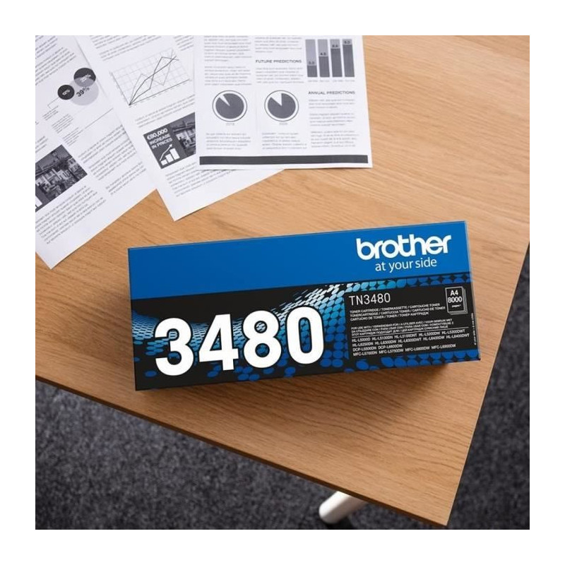 BROTHER TN3480 - Toner Cartridge - High Yield - Original - Black