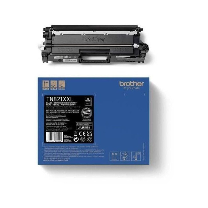 Black toner - Brother - TN821xxlbk - 15,000 pages