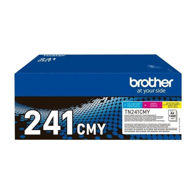Pack Toners TN241CMY-BROTHER-Cyan, Magenta, Yellow-3x1400 p.-DCP-9015,
