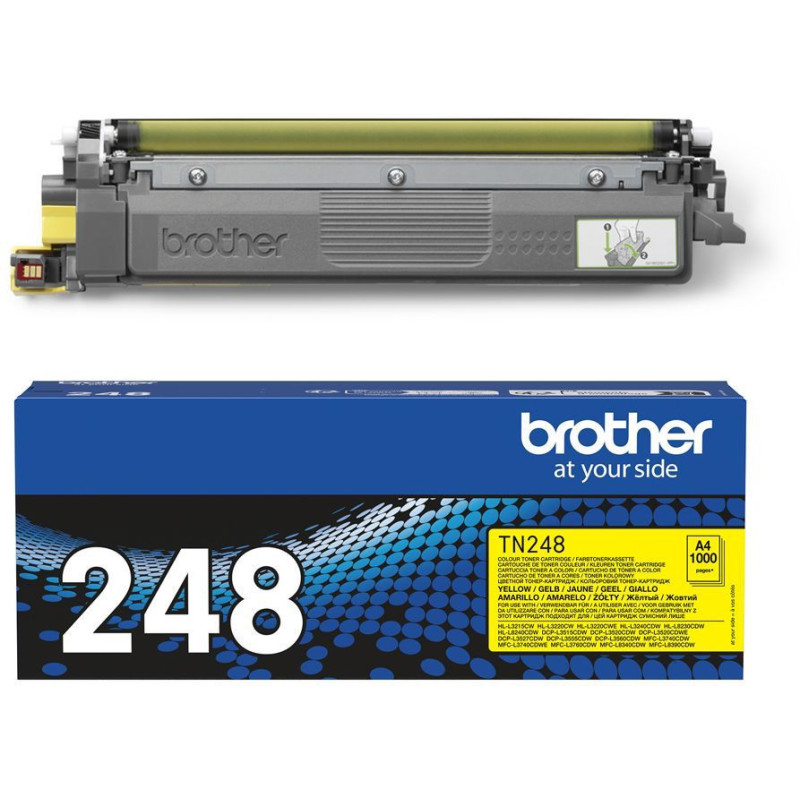 Yellow ink toner TN248Y for BROTHER printers - 1000 pages