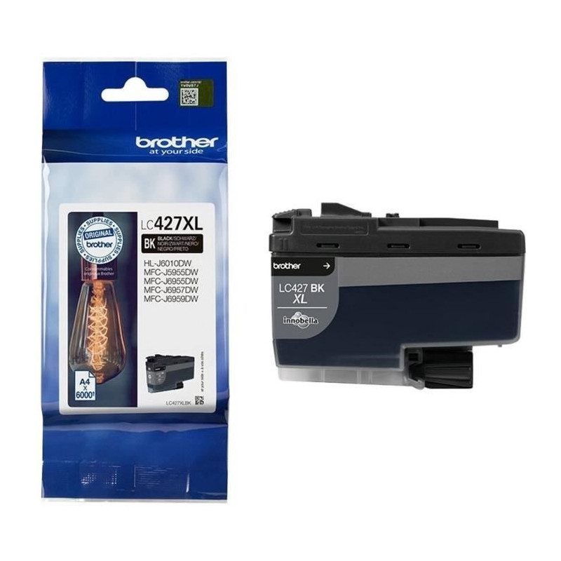 Ink cartridge LC427XLBK - BROTHER - Black - 6000 pages - For Brother M