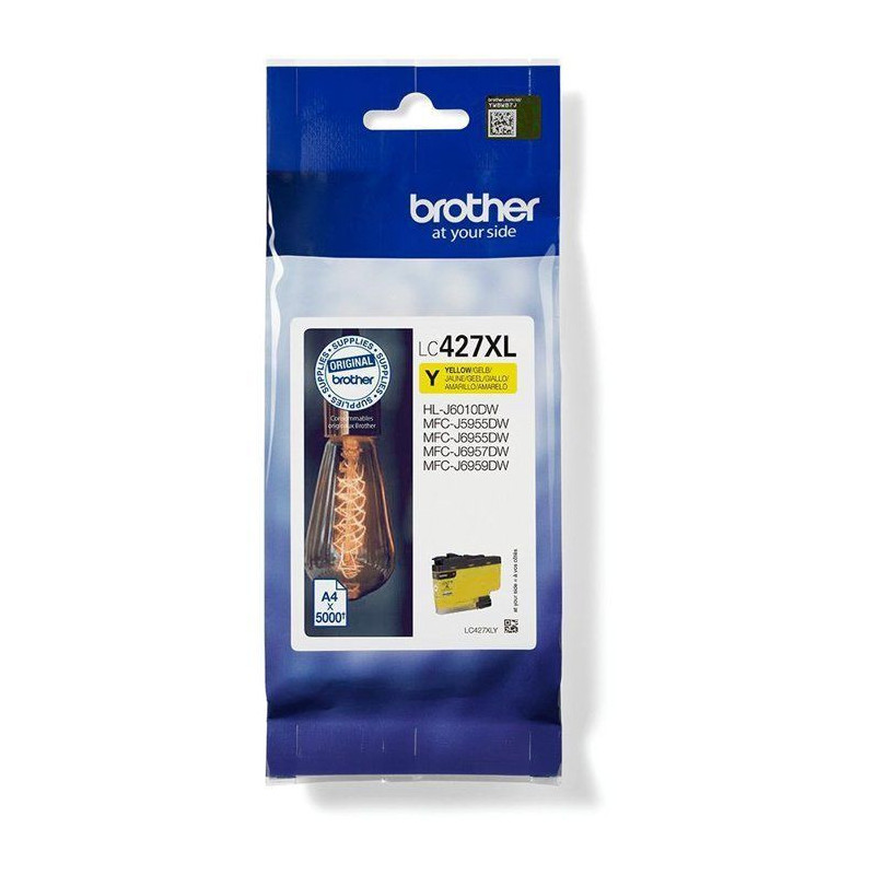 Ink cartridge LC427XLY - BROTHER - Yellow - 5000 pages - For Brother M