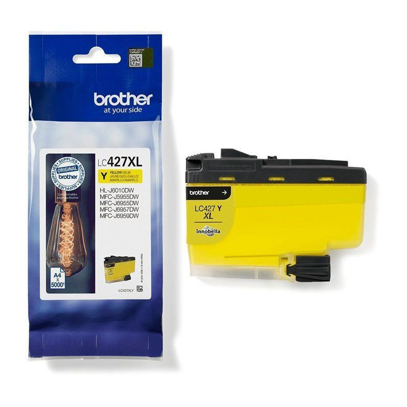 Ink cartridge LC427XLY - BROTHER - Yellow - 5000 pages - For Brother M