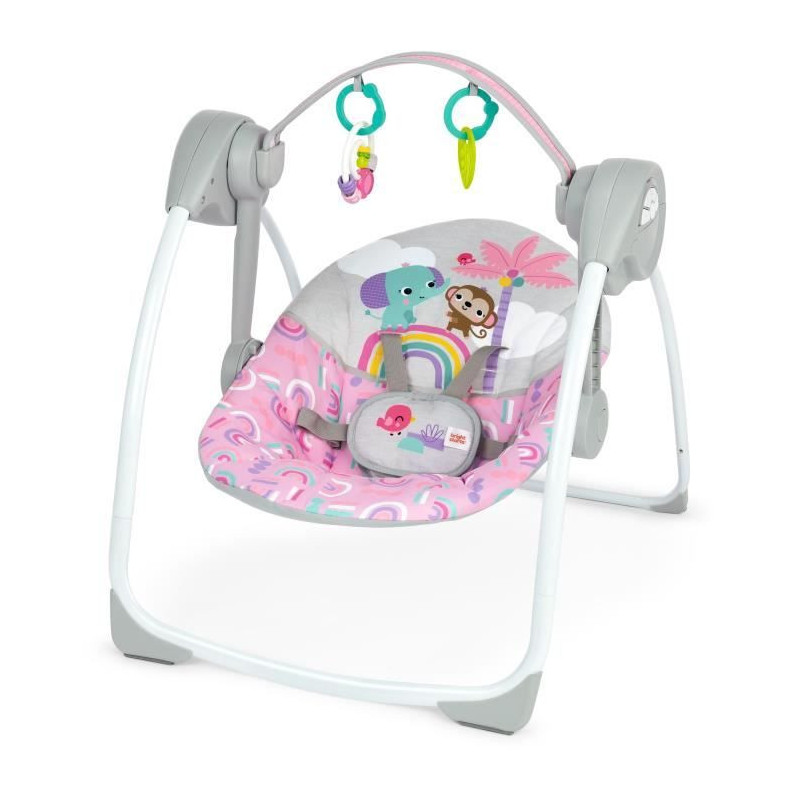 Portable and compact swing - BRIGHT STARTS - Pink Paradise - Automatic