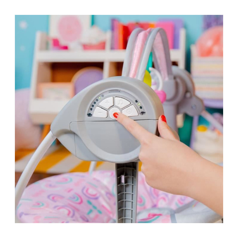 Portable and compact swing - BRIGHT STARTS - Pink Paradise - Automatic