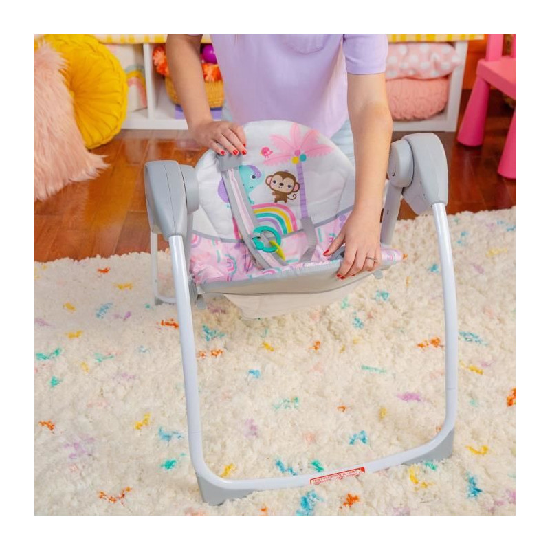Portable and compact swing - BRIGHT STARTS - Pink Paradise - Automatic