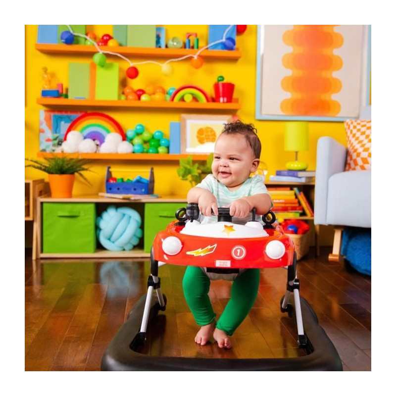BRIGHT STARTS 3-in-1 walker, small racing car, 3 evolving play modes,