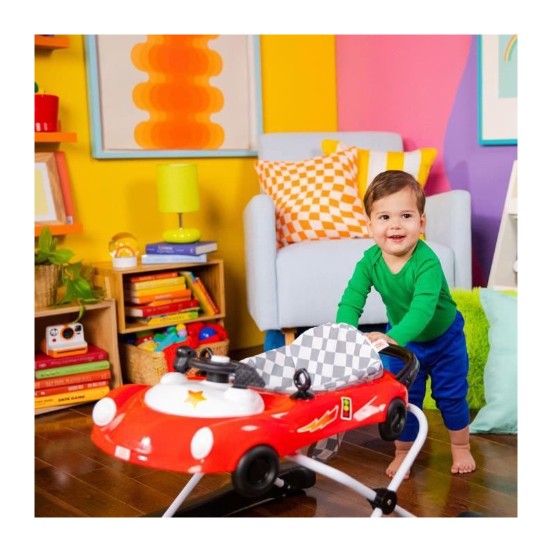 BRIGHT STARTS 3-in-1 walker, small racing car, 3 evolving play modes,