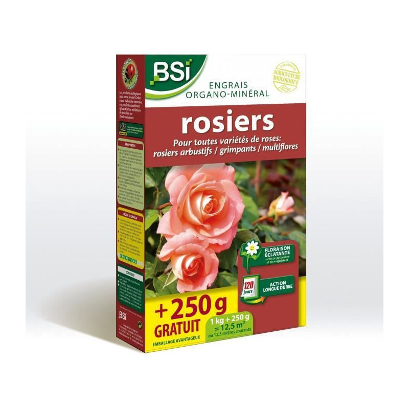 Fertilizer for Organic Roses - BSI - Brilliant flowering - Long-lastin