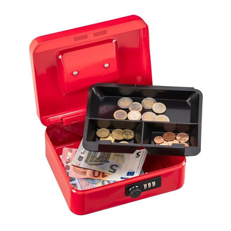 Money box - BURG WACHTER - Money Code 5020 Red - Code opening, red ste
