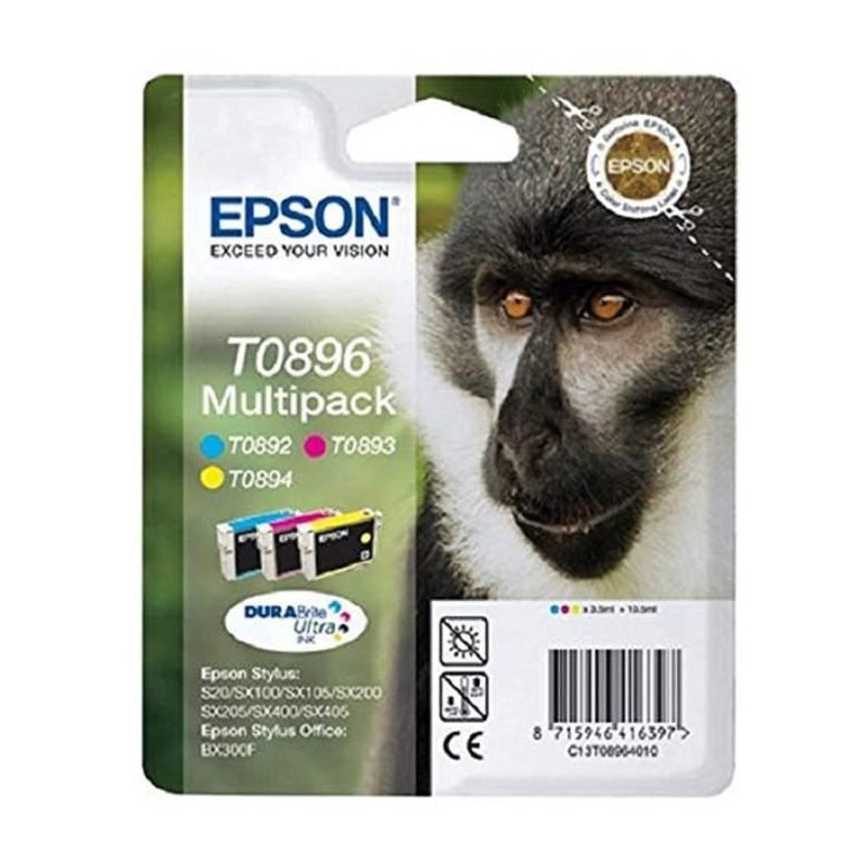 Epson T0895 Monkey Ink Cartridge Colors