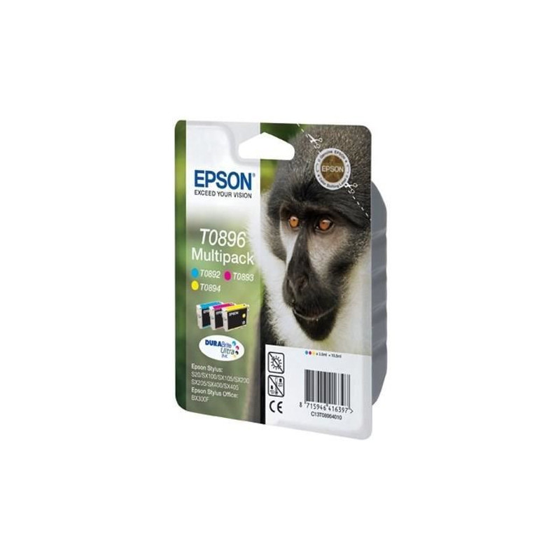 Epson T0895 Monkey Ink Cartridge Colors