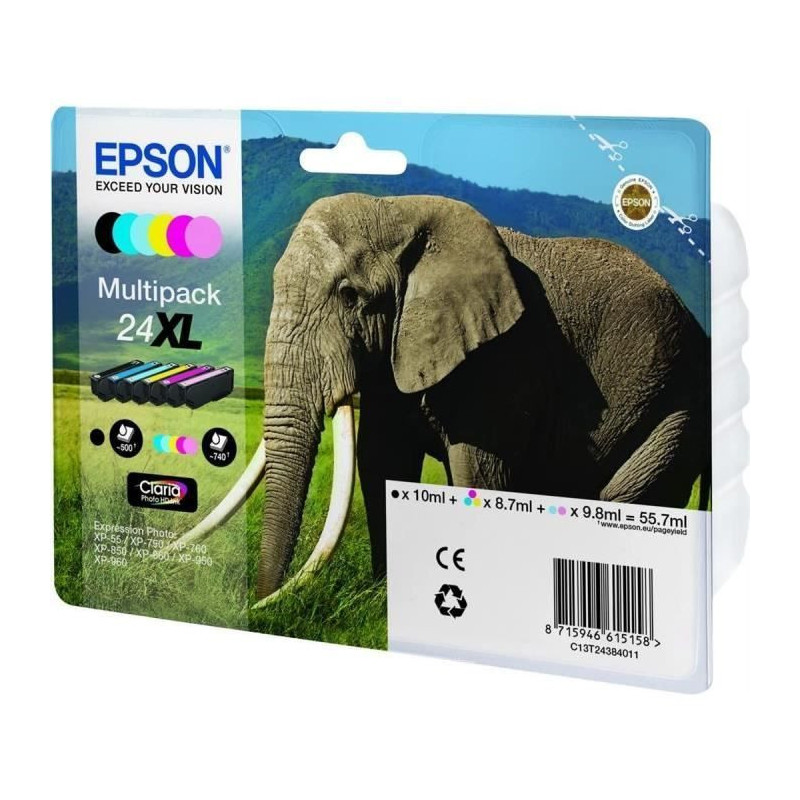 Epson Elephant Cartridge - T24 6 colors