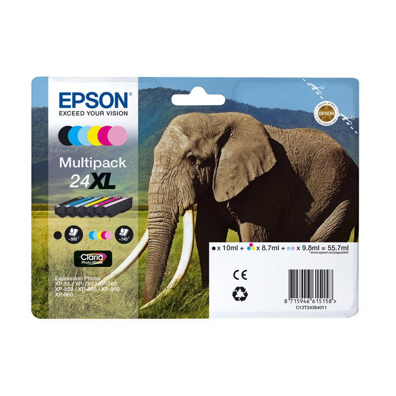 Epson Elephant Cartridge - T24 6 colors