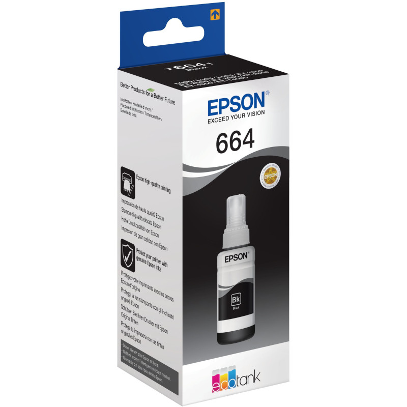 Epson Ecotank T6641 Ink Bottle - 70ml Black