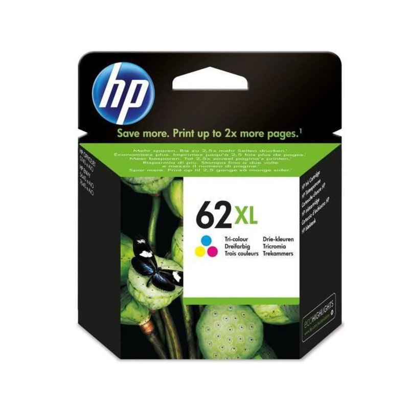 HP 62XL Genuine Large Capacity Three-Color Ink Cartridge for HP Envy 5