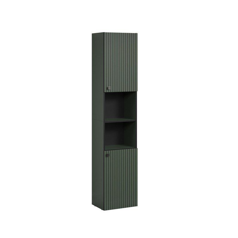 Bathroom column - Sage green and black decor - L40 x H186 x D31cm - PU