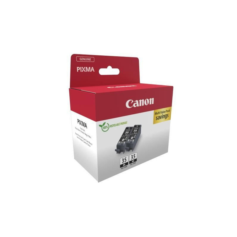 Pack of 2 black ink cartridges - CANON - PGI-35 - For PIXMA iP100/iP11