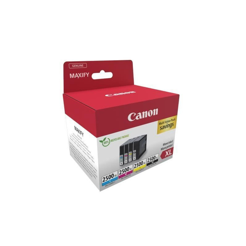 Multipack Ink Cartridges - CANON - PGI-2500XL Black/Cyan/Magenta/Yello