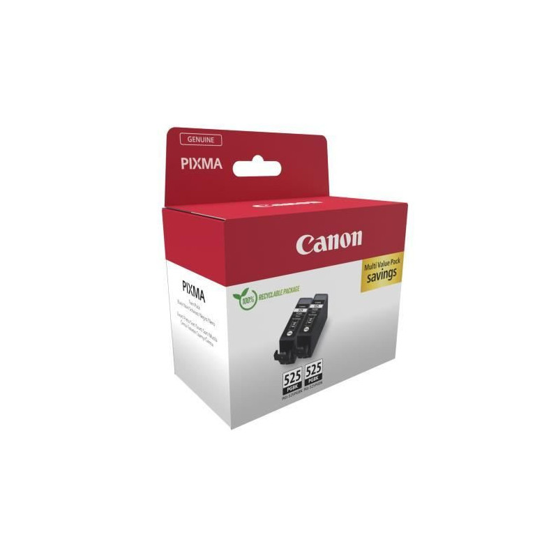 CANON PGI-525 Pigment Black Ink Cartridges - 2 Pack