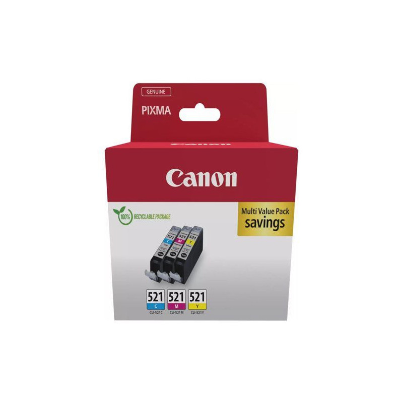 Multipack ink cartridges - CANON - CLI-521 Cyan/Magenta/Yellow