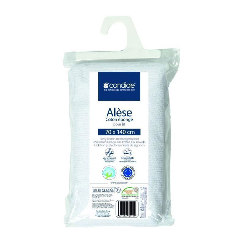 CANDIDE Alese sponge 70x140 cm - White