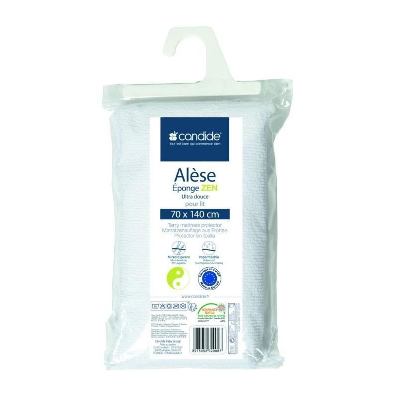 Zen sponge pad - CANDIDE - 232008 - 70x140 cm - White