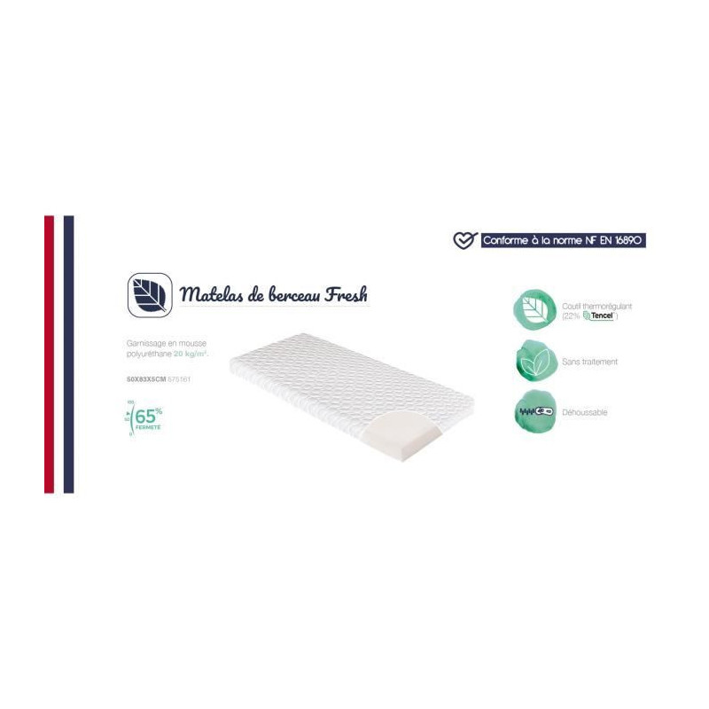 CANDIDE Crib mattress Fresh 50x83cm