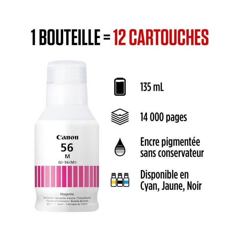 Ink bottle - Canon - GI -56BK - Magenta - Maxify GX compatibility - (4