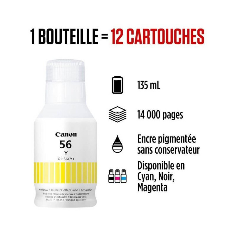 Ink bottle - Canon - GI -56BK - Yellow - Maxify GX compatibility - (44