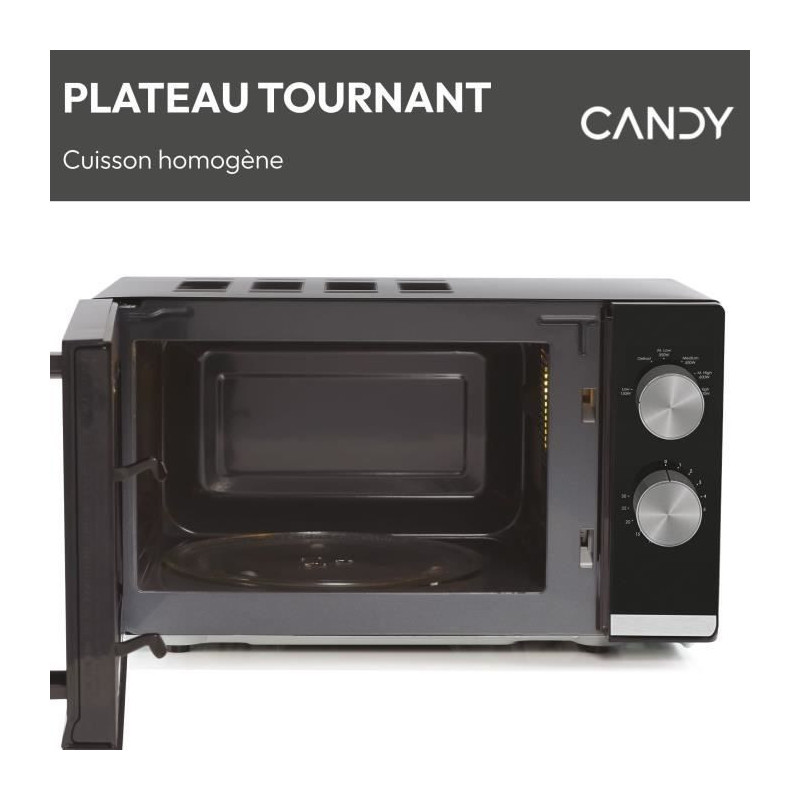 MICROWER LAY FREE CANDY CMW20TNMB - Black - 20L - 700W - 24.5 cm tray