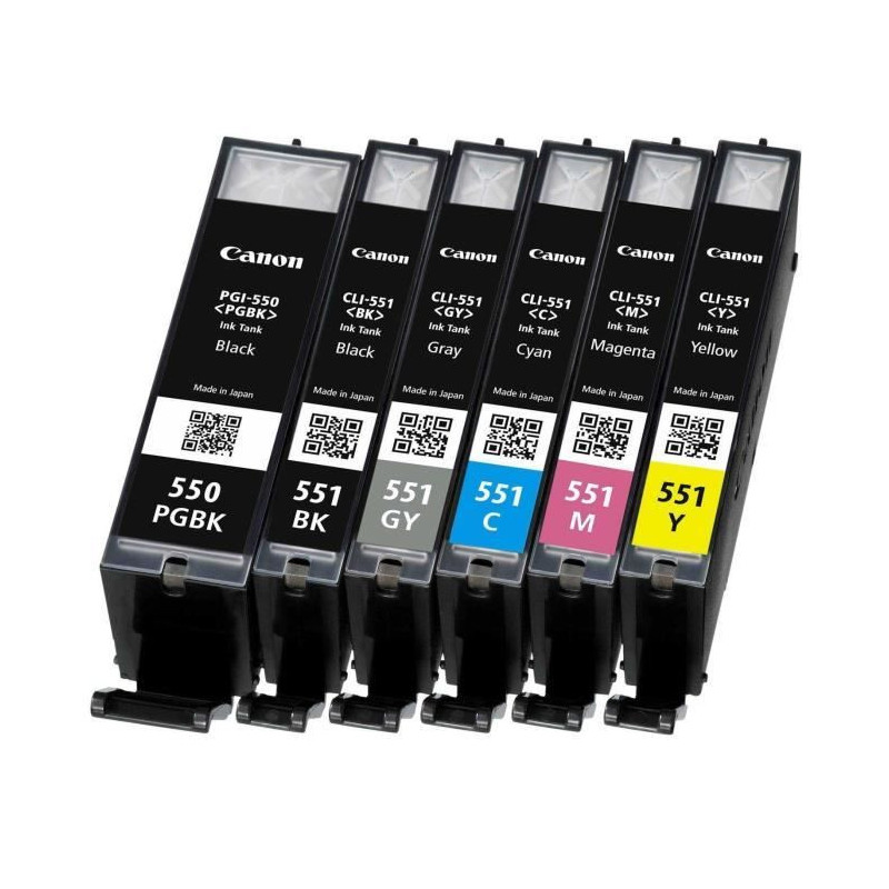 Cartouche Canon INK PGI-550 / CLI-551 C,M,Y,BK,GY