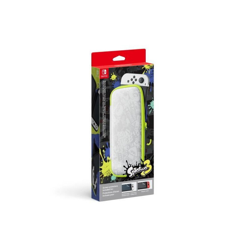 Splatoon 3 Edition Carrying Case and Nintendo Switch Screen Protector