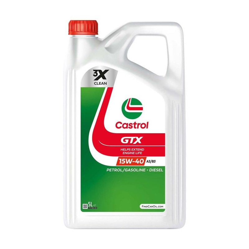 Engine oil - CASTROL - GTX 15W-40 A3/B3 - 5L