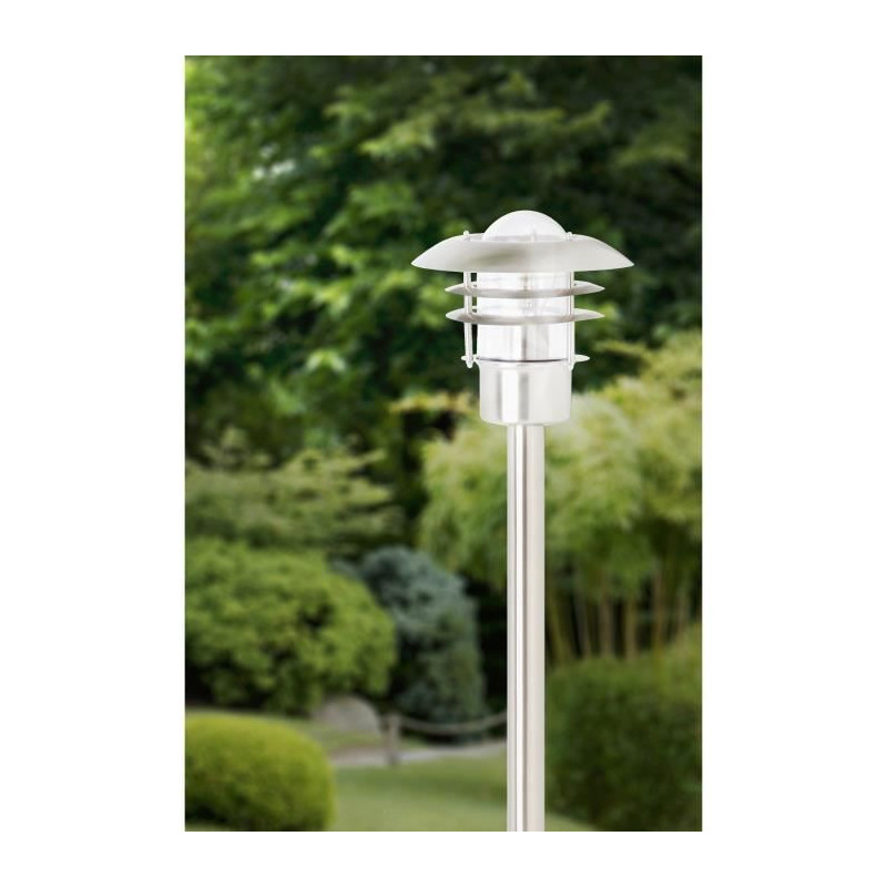 TERRENCE H90cm outdoor bollard - BRILLIANT - Steel - 1 E27 bulb requir