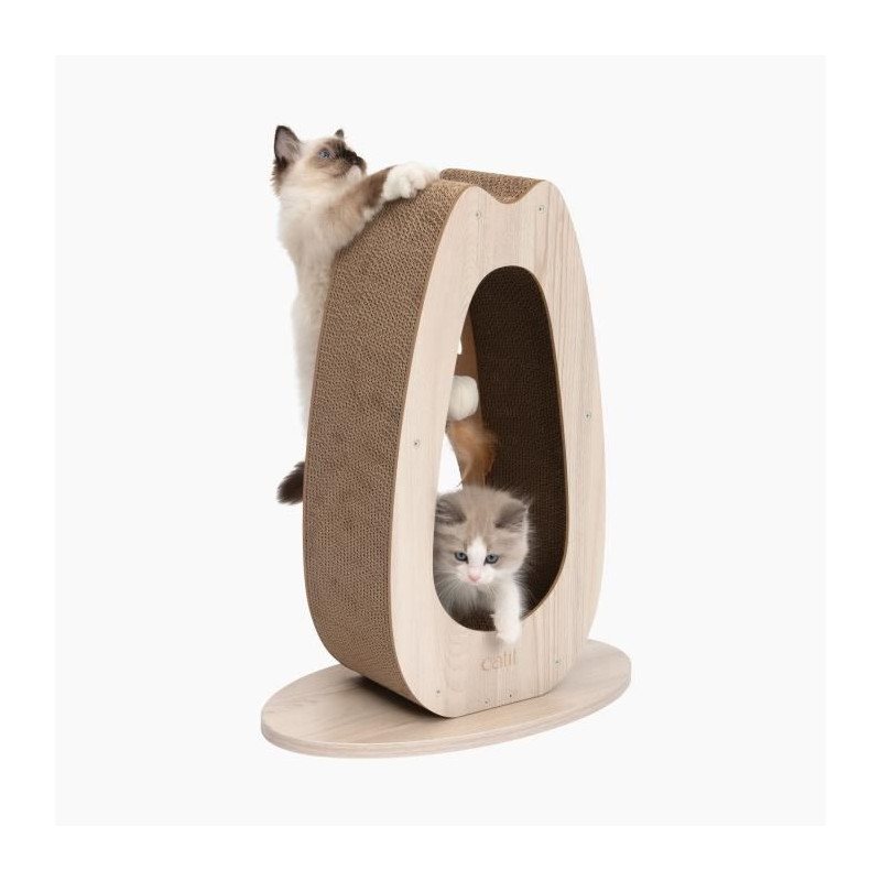 Cat scratching post - CATIT - Pixi Large - With fabric ball and feathe