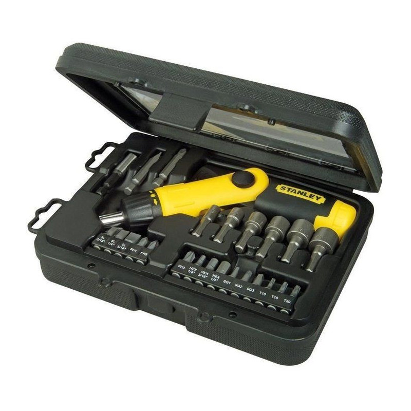 Articulated Pistol Ratchet Bit Screwdriver - 25 pcs