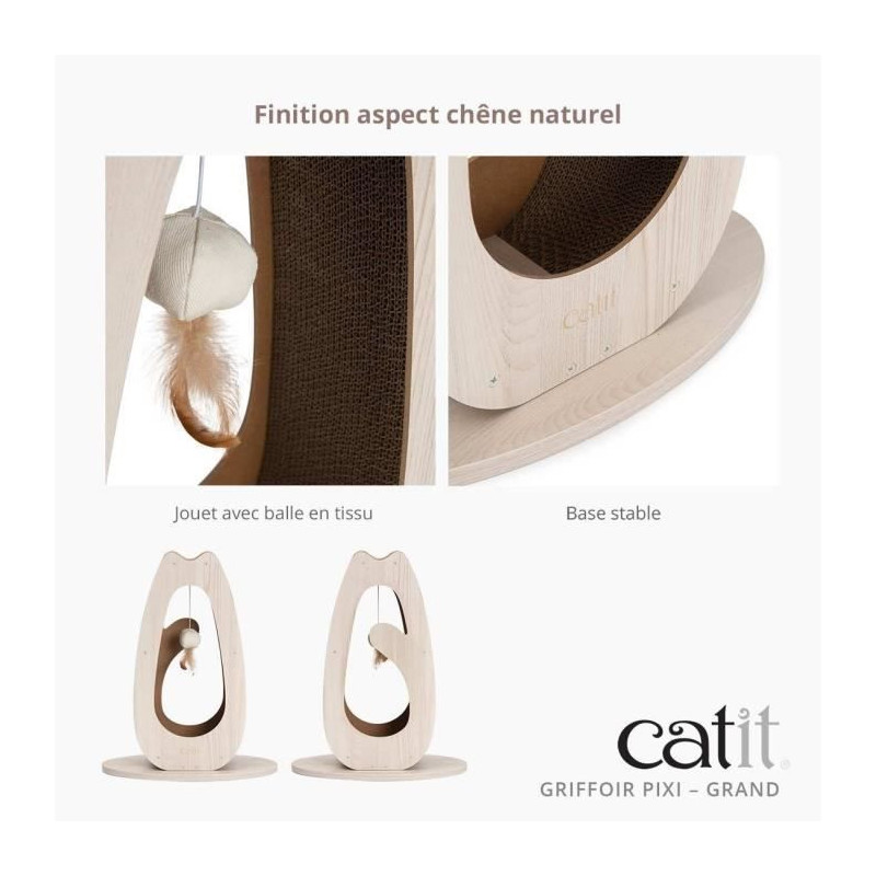 Cat scratching post - CATIT - Pixi Large - With fabric ball and feathe