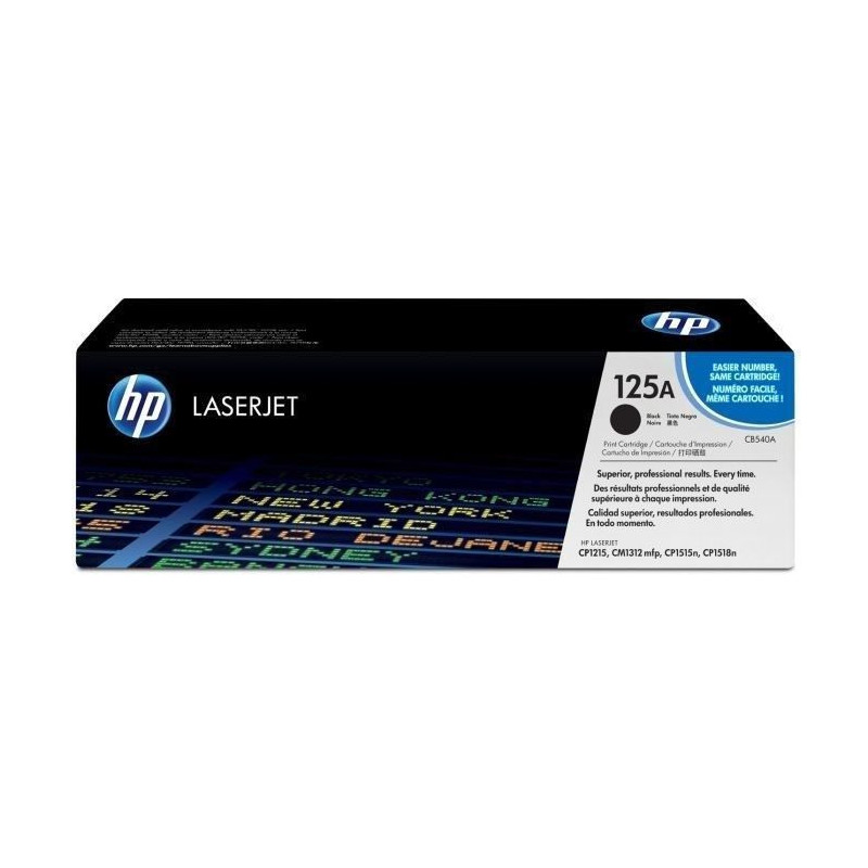 HP 125A Genuine Black LaserJet Toner (CB540A) for HP Color LaserJet CM