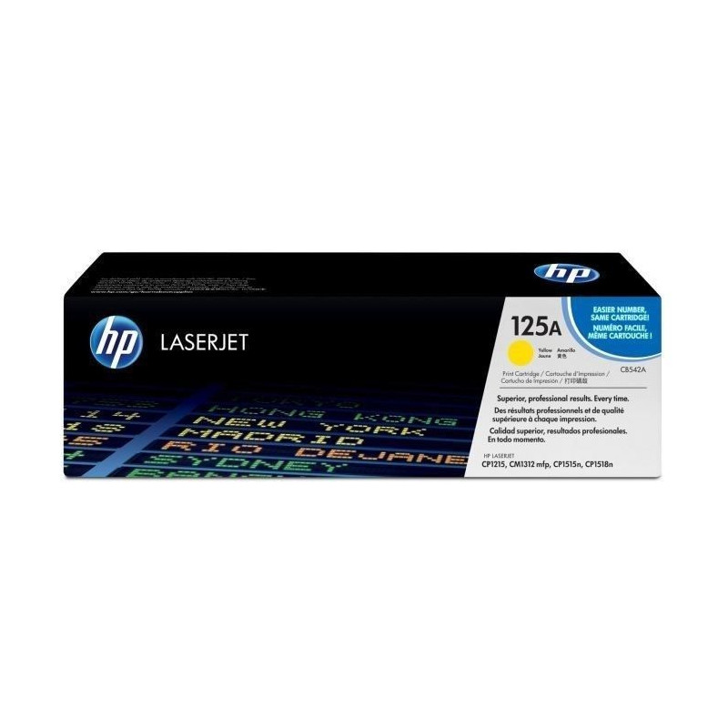 HP 125A Original Yellow LaserJet Toner Cartridge (CB542A) for HP Color