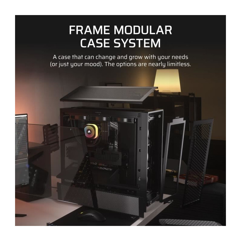 PC Case - CORSAIR - FRAME 4000D RS - Mid-Tower - Black - CC-9011312-WW