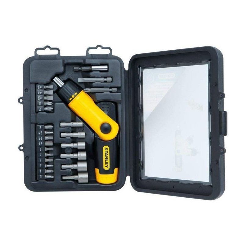 Articulated Pistol Ratchet Bit Screwdriver - 25 pcs