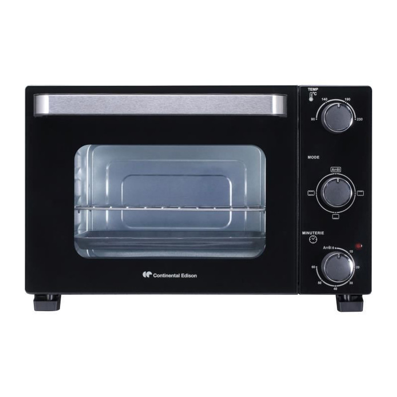 Continental Edison CEMF22B - Electric minifour 22L Black - 1300W - Rot